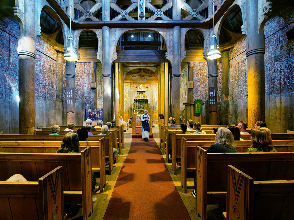 Stavkirke de Heddal, intérieur P8100812