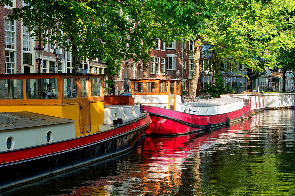Amsterdam, péniches colorées P8150916