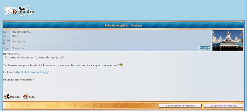 Mon Forum qui parle de Rct3 & Disneyland Paris  Spam_d10