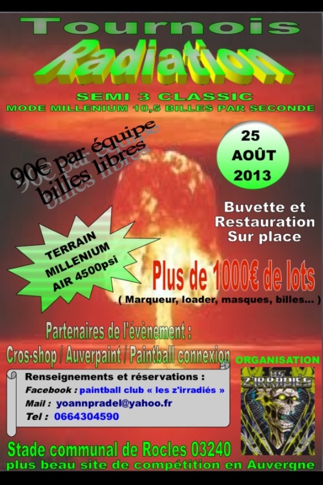 Tournois Radiation S3, organisation " les z'irradis " Paintb13