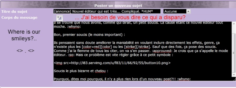 [annonce] Nouvel éditeur qui est très... Compliqué. *HUM* Un10