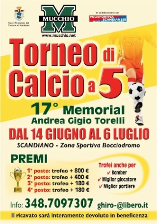 SCANDIANO: ANCORA APERTE LE ISCRIZIONI PER IL RINOMATO TORNEO A 5  Torneo10