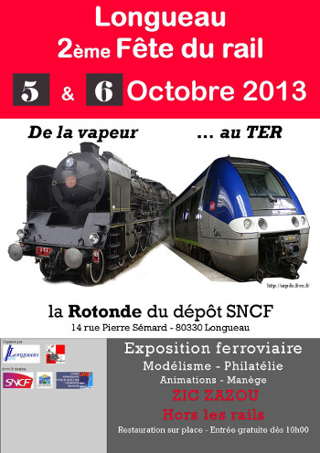 Longueau 5 & 6 octobre 2013 2ème fête du rail Affich10