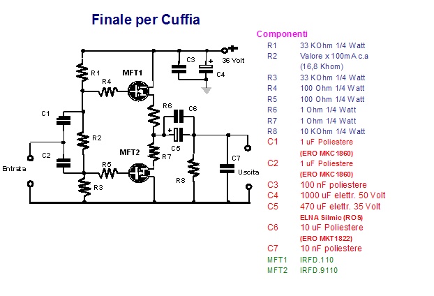 Ampli Cuffia con IRFD110 e IRFD9110 Ampli_10