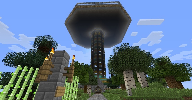 [ Parc d'attraction Minecraft ] Skyline 2013-011