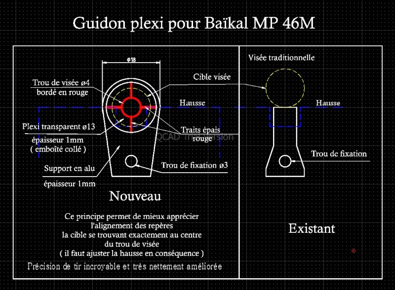 Guidon plexi pour Baïkal MP 46M Guidon10