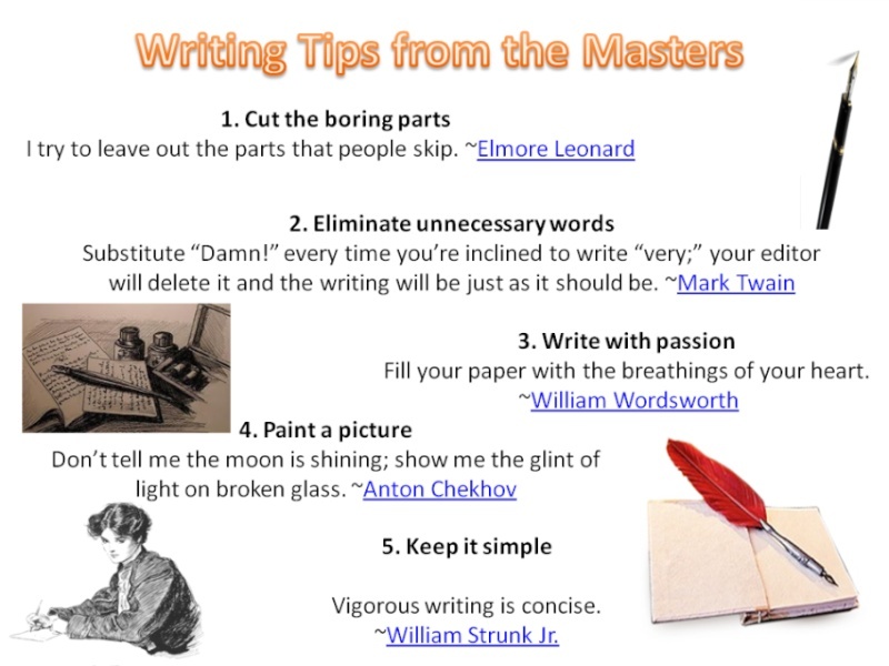 Ten Writing Tips from the Masters Janine10