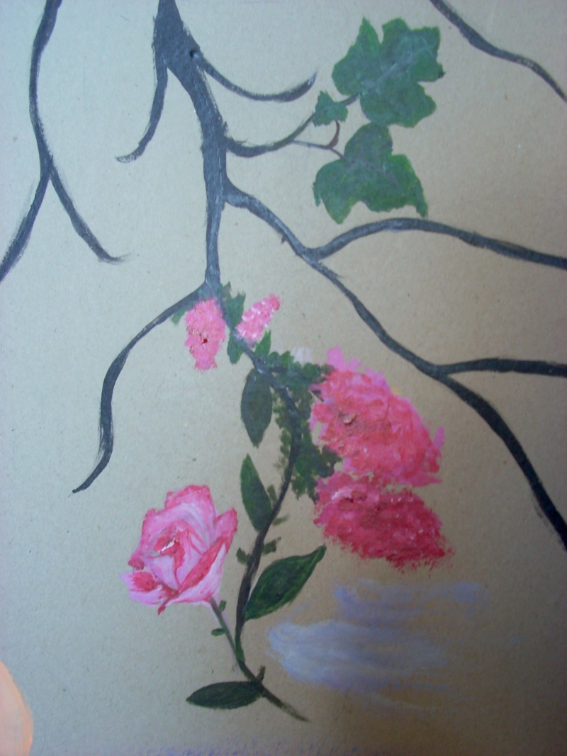 En cours Tableau- Le printemps Roses10