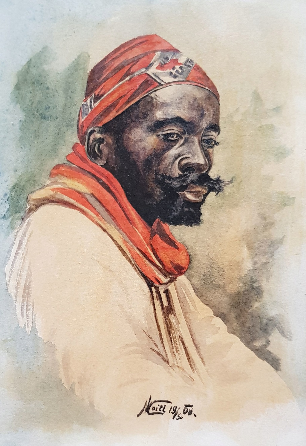 Aquarelle personnage africain 20190411