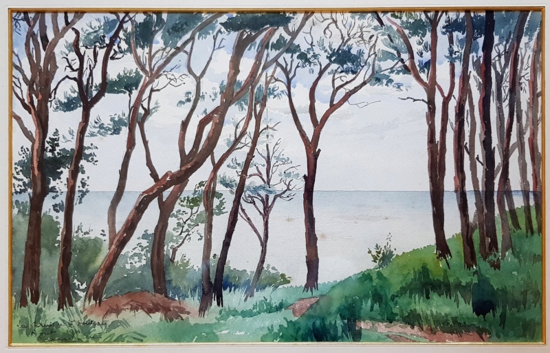 Aquarelle "Corniche à HOULGATE" 1911 20210617