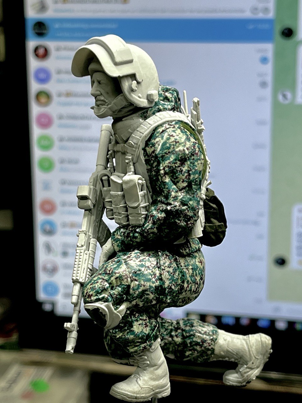 Figurine soldat ruse actuel echelle 1/16 fait par moi meme en 3d resine TERMINE Photo258