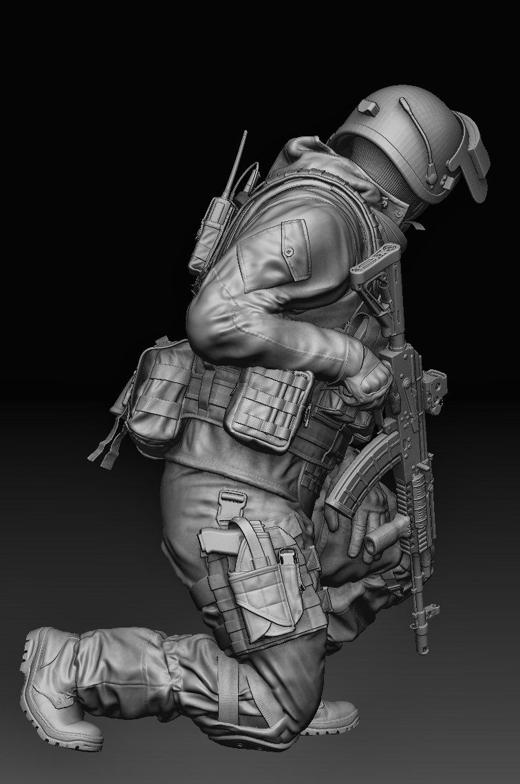 Figurine soldat ruse actuel echelle 1/16 fait par moi meme en 3d resine TERMINE Photo260