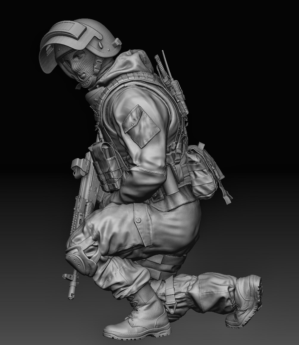 Figurine soldat ruse actuel echelle 1/16 fait par moi meme en 3d resine TERMINE Photo261