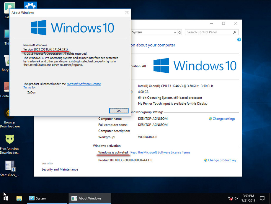 تحميل ويندوز 10 آخر نسخة كاملة Windows 10 X64 X32 Redstone 4  Hflqsh10