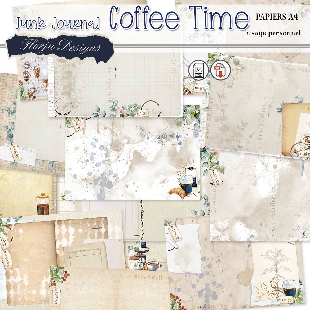 Junk Journal Coffee time  Pv_fl214