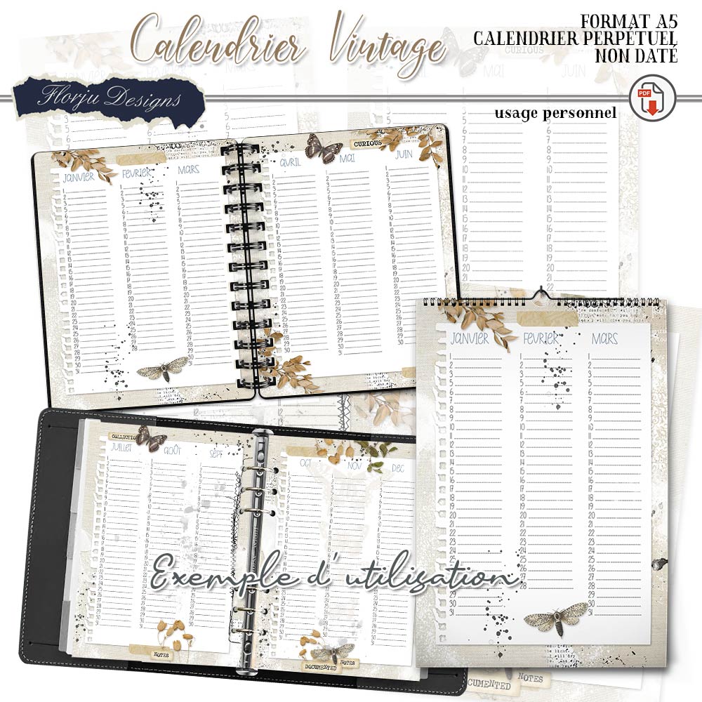 agenda vintage 2023 Pv_fl386
