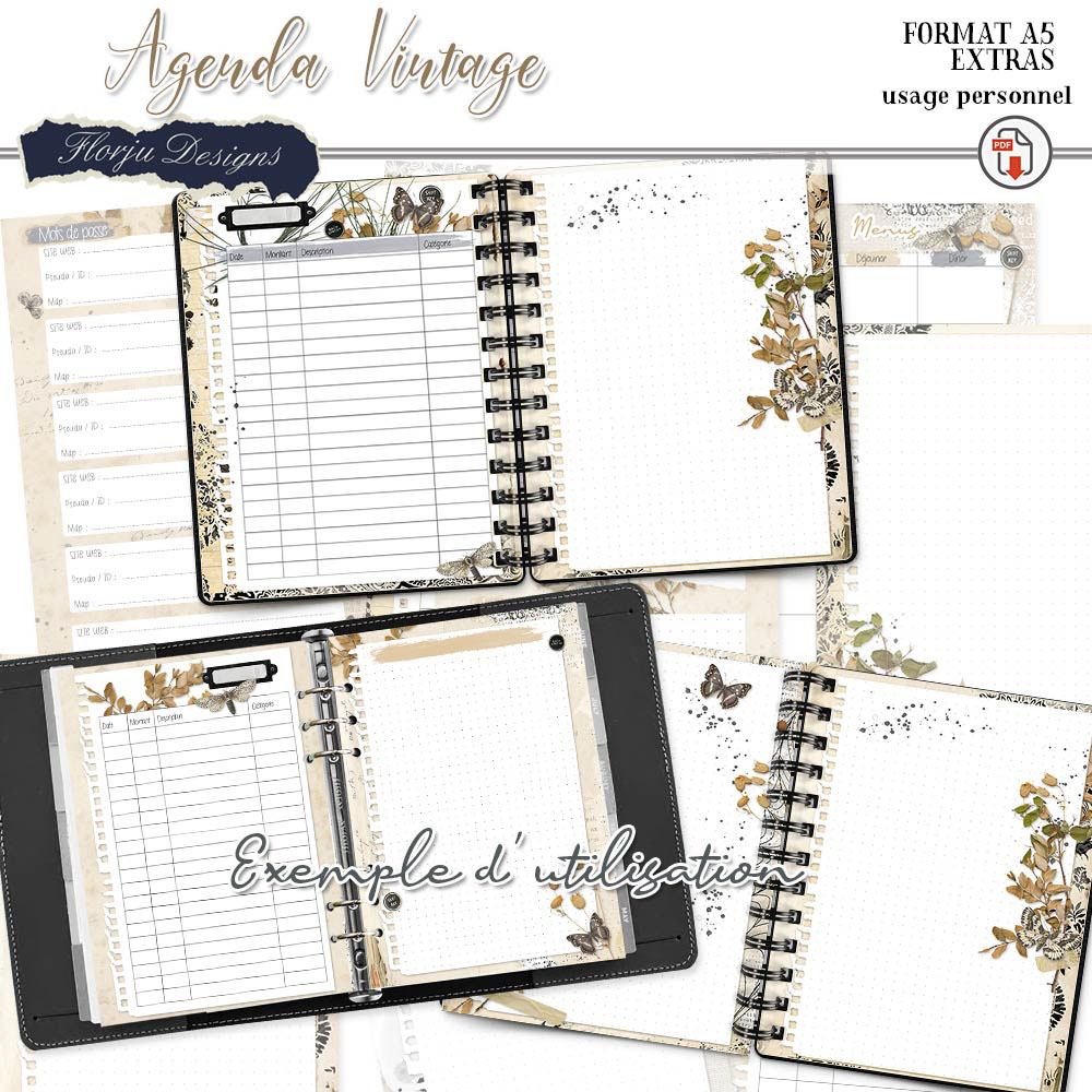 agenda vintage 2023 Pv_fl388
