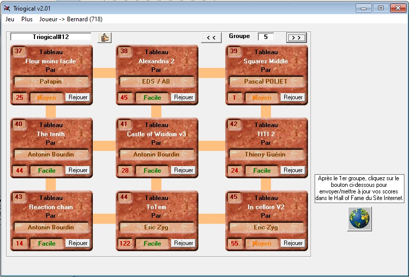 Scores de Bernard Groupe15