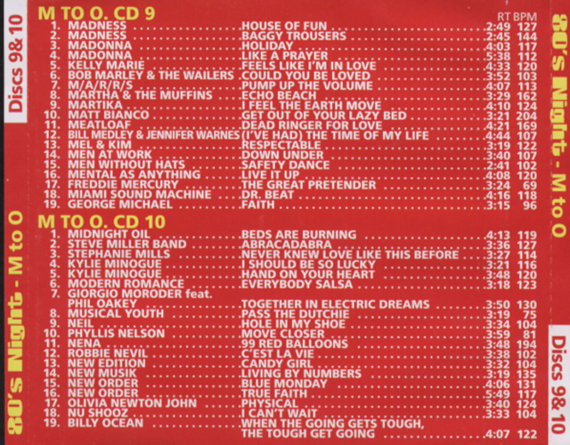 80'S Night Mix - The Ultimate DJ Collection  (16 CD's) 27/10/22 - Página 3 09-10_11