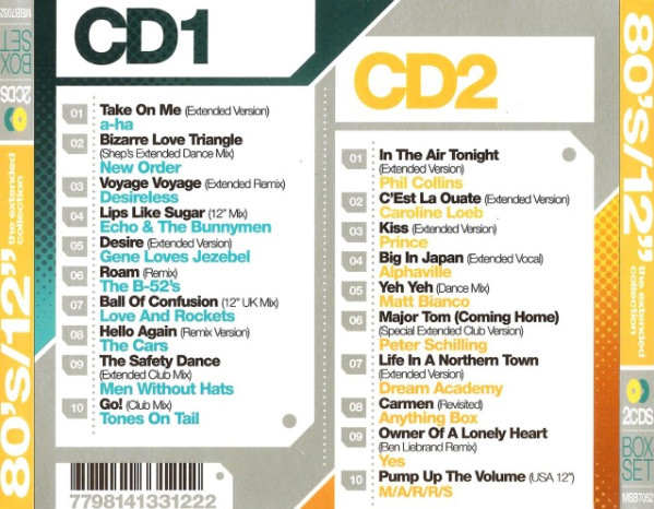 23/10/19 - 80's THE 12'' EXTENDED COLLECTION (02 cd'S) Back101