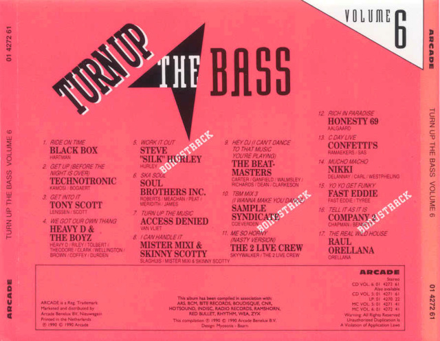 Coleção " Turn Up The Bass " Vol.01 ao 25  (1989- 1993) 04/12/22 Back1060