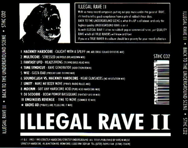 Illegal Rave Vol. 01 ao 03 " 04 Cd's" (1992/94) 18/12/22 Back1087