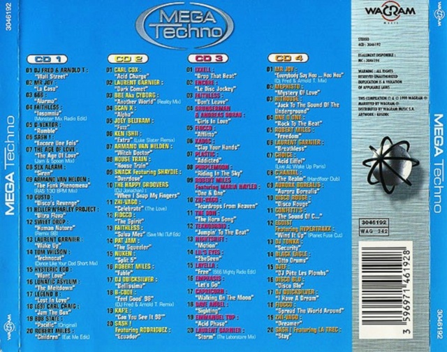 Mega Techno 04 CD's (1999) 08/02/23 Back1150