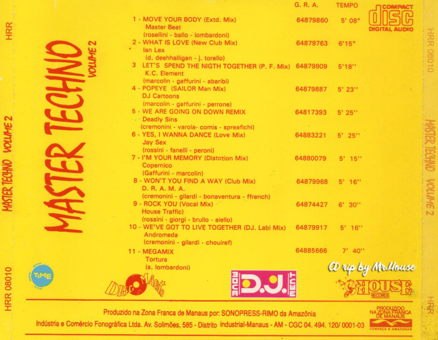 Master Techno Vol. 01, 02 & 03 (1993/94) 22/02/23 Back1166