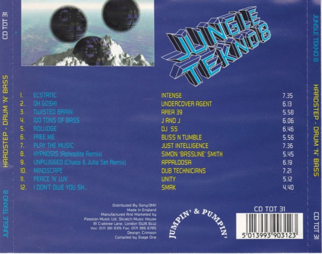 Coleção "Jungle Tekno" 09 Álbuns  (1992/95) 26/02/23 Back1182