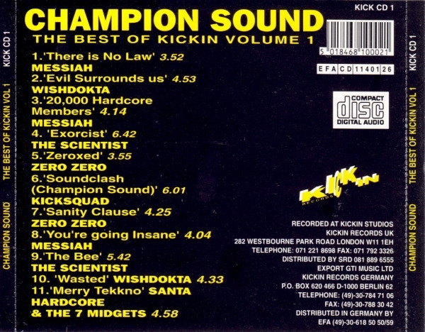 CHAMPION SOUND - THE BEST OF KICKIN RECORDS (1991)  - 13/11/19 -  Back122