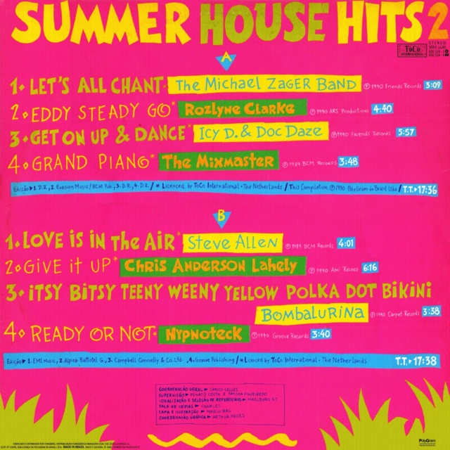 Summer House Hit's Vol. 01 e 02 "Vínil (1989-90) 30/07/23 Back1275