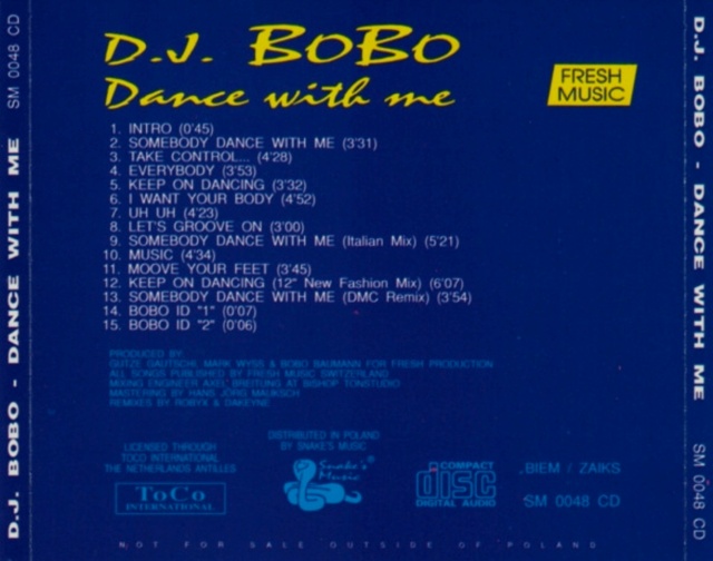 DJ BoBo - Dance With Me (1993) 07/09/23 Back1287