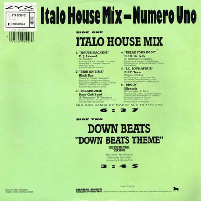 house - Italo House Mix Numero Uno " Vínil" (1989) 05/10/23 Back1316