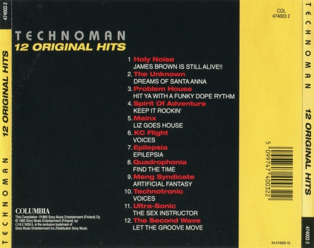 Technoman 12 Original Hit's (1993) 23/10/23 Back1368