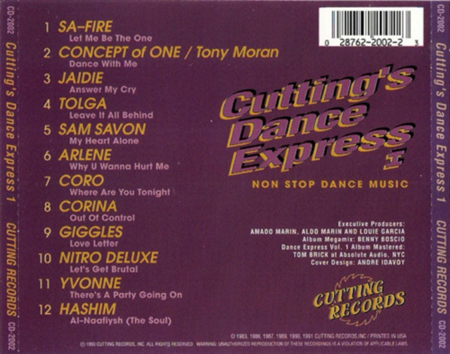 Cutting's Dance Express "Megamix"  Vol. I, II, III (1993-1994) 19/12/23 Back1429