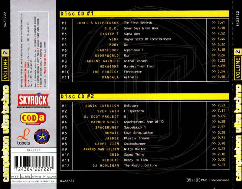 Coleção Ultra Techno Vol. 01 ao 11- 22 CD's  (1996-2001) 13/10/24 Back1615