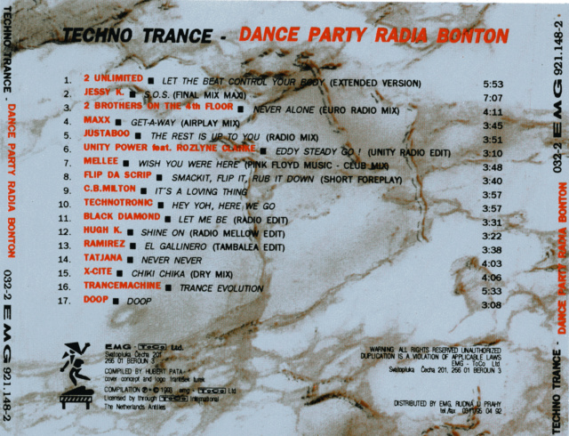 Techno Trance - Dance Party Radia Bonton (1994) 21/10/23 Back25