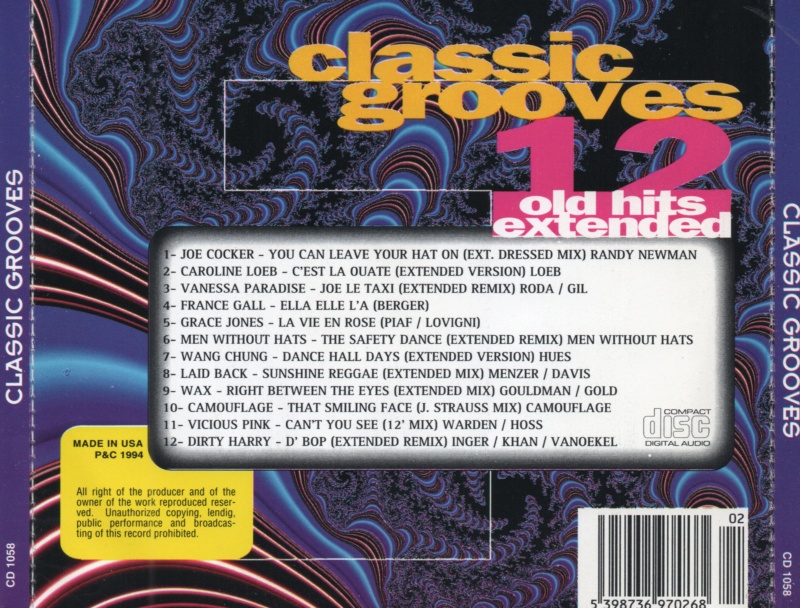 CLASSIC GROOVES - 12 OLD HIT'S EXTENDED (1994) - 07/06/20 - Back359