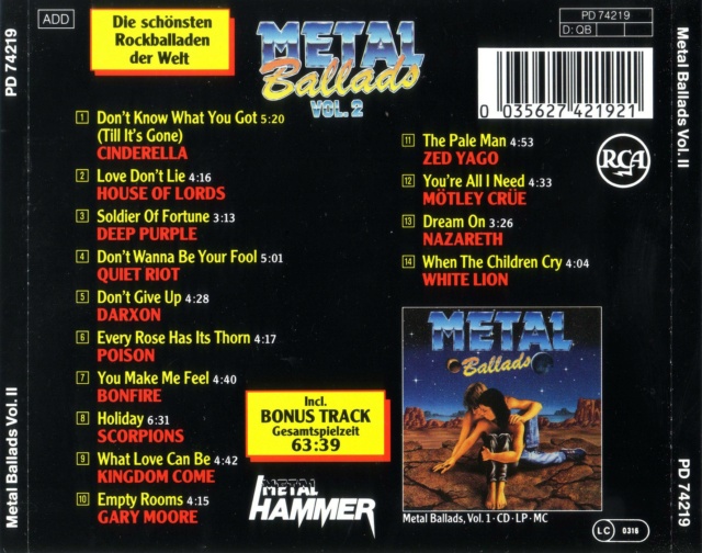 Metal Ballads Vol. 01 ao 04 (1988-1991) 25/10/22 Back926