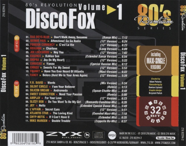80's Revolution - Disco Fox Vol. 01 ao 05  "10 Cd's" 25/10/22 Back946