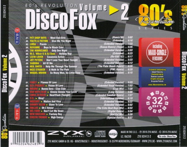 80's Revolution - Disco Fox Vol. 01 ao 05  "10 Cd's" 25/10/22 Back947