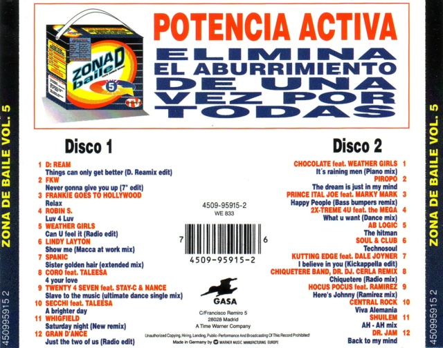 Zona De Baile Vol. 01 ao 07 "14 Cd's (1991-1995) 27/10/22 Back962