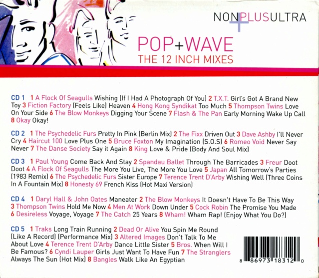 Pop + Wave  "The 12 Inch Mixes" 05 Cd's 28/10/22 Back969