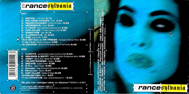 Coleção TranceSylvania Vol. 01 a 10  "21 CD's "(1993-98) 11/06/23 Cover123