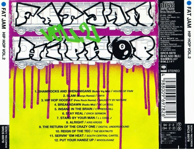 Fat Jam Hip Hop Vol. 01 & 02 (1993/94) 05/03/23 Verso12