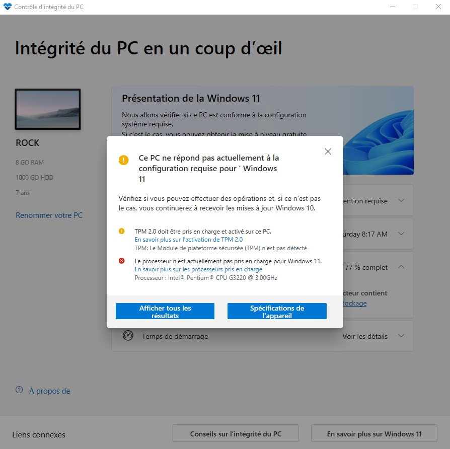 Comment installer Windows 11 sur un PC non compatible Window10