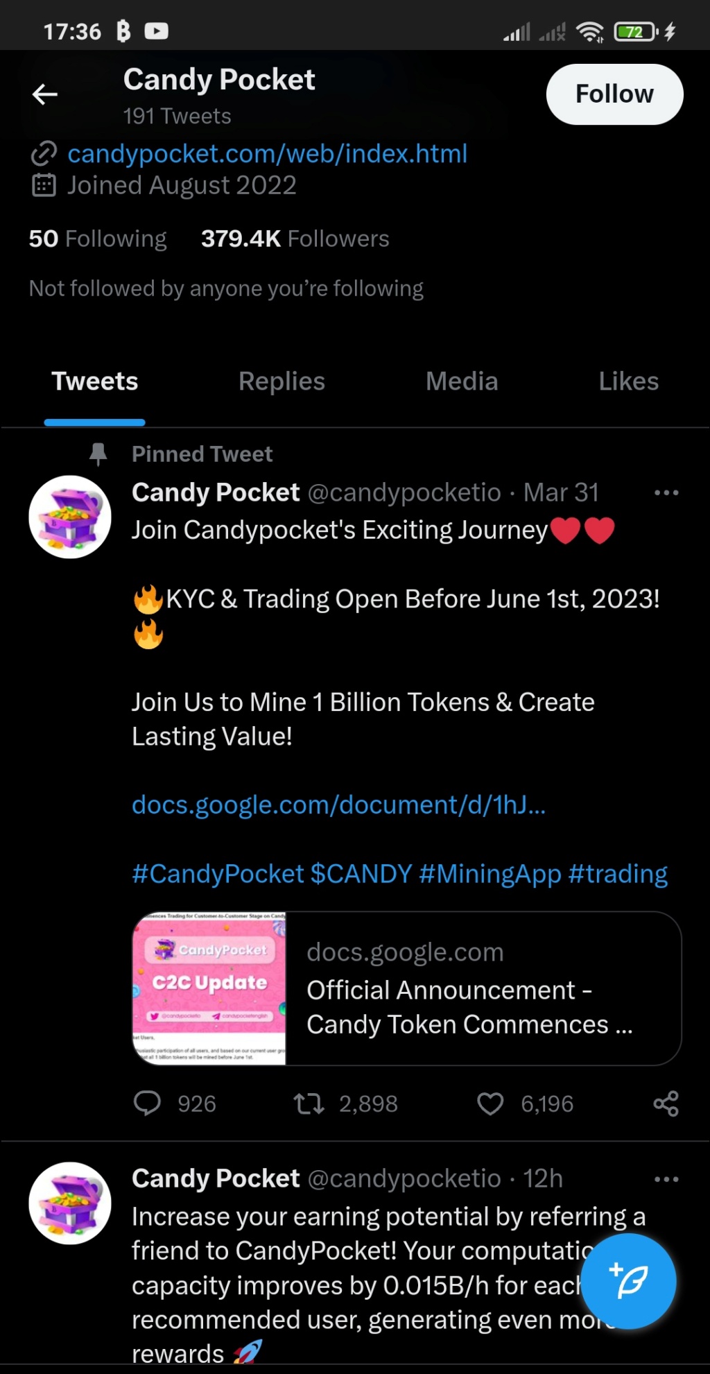 Candy pocket - rozdają 20 mln w tokenach Img_2187