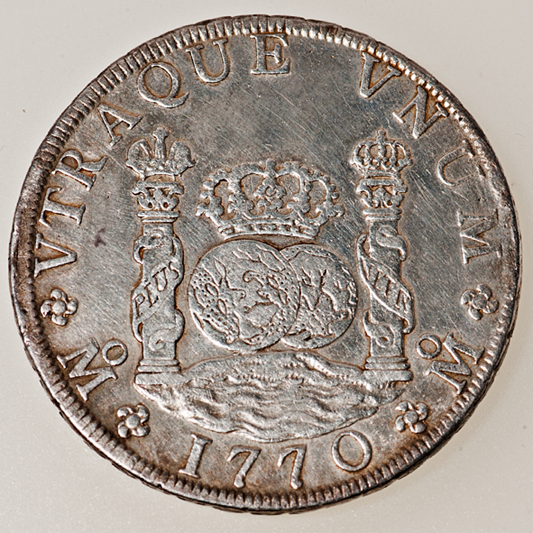 8 Reales Carlos III México 1770 Columnario _pas4514