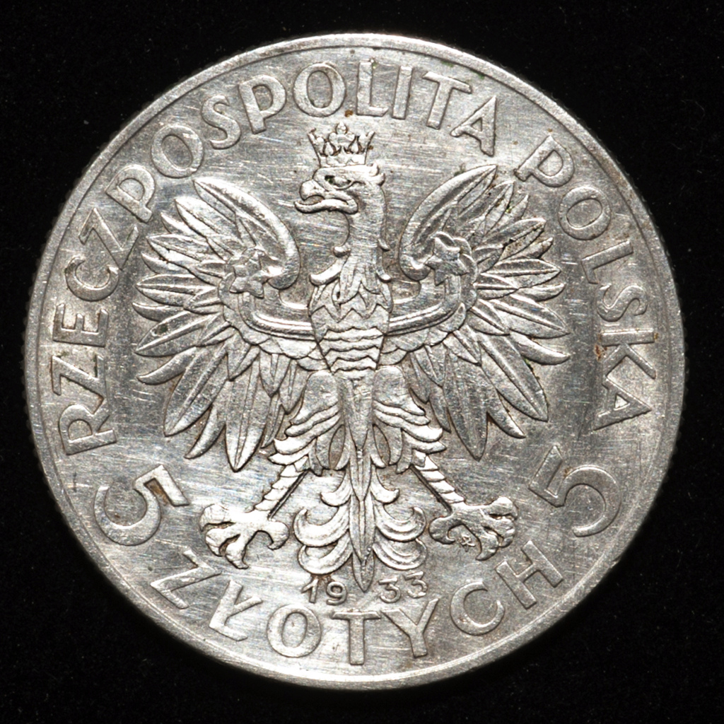 5 zlotych Polonia 1933 (Reina Jadwiga) _pas6514