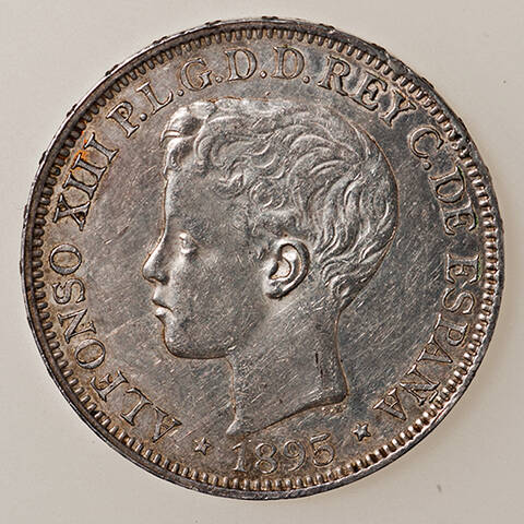 1 Peso 1895 Alfonso XIII Puerto Rico